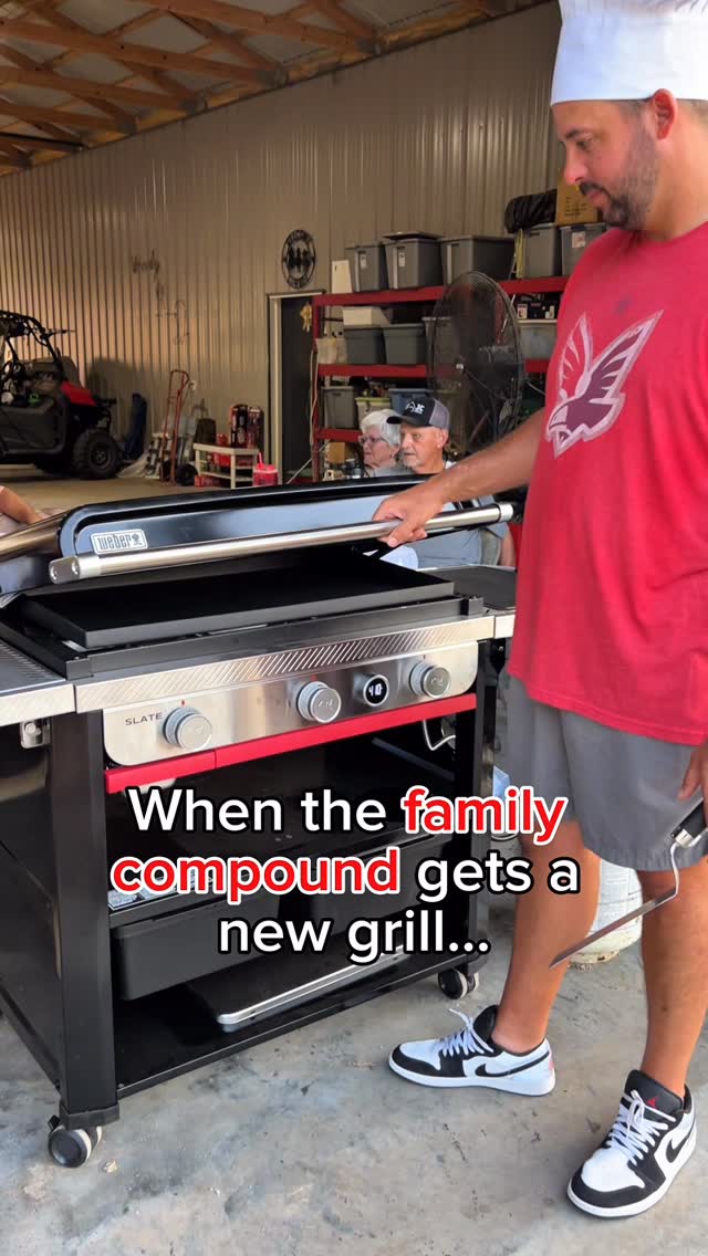 Instagram post by @hook_ranch for Weber Grills. Caption reads: [...] compound menu:  Hibachi on our new....