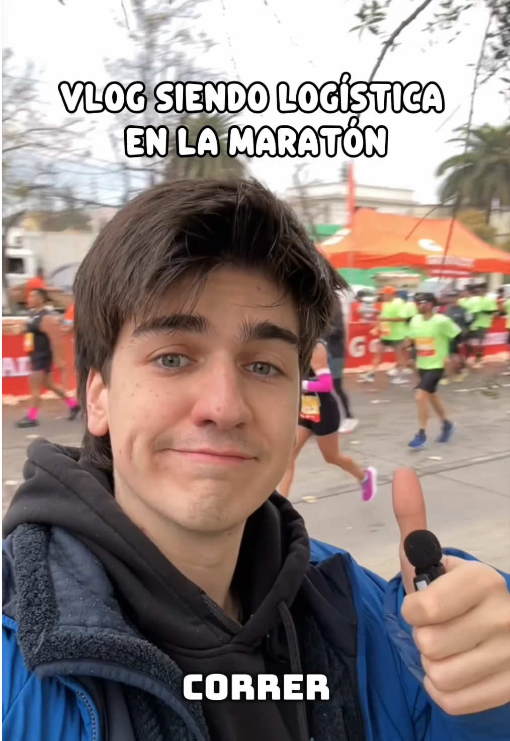 TikTok post by @benja_barrientos1 for downy. Caption reads: Toda mi familia a correr la maratón, menos yo…....