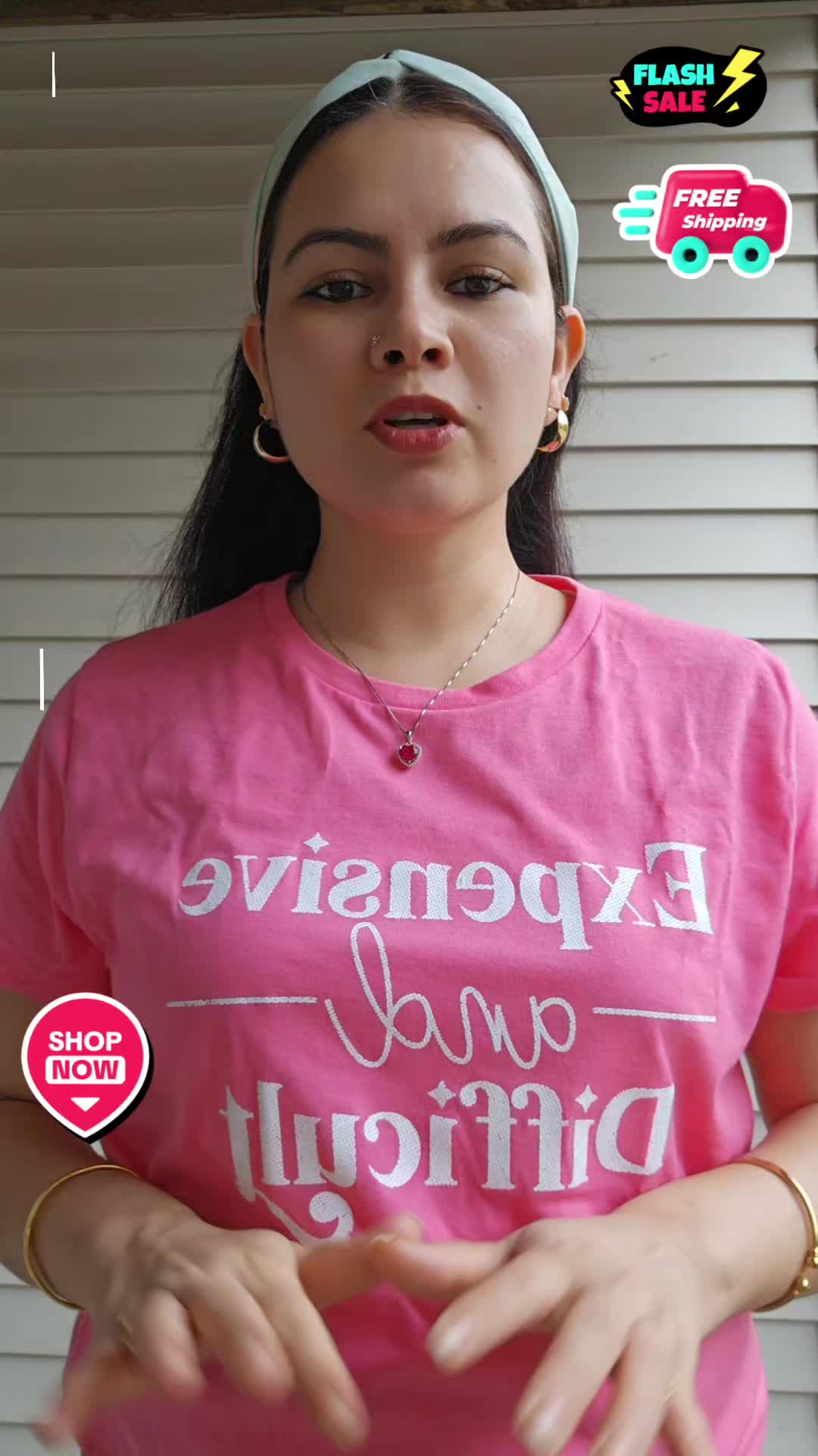 TikTok post by @gunngunn147 for Crazy Dog TShirts. Caption reads: [...] Luxury Lifestyle Tee for Women @Crazy Dog....