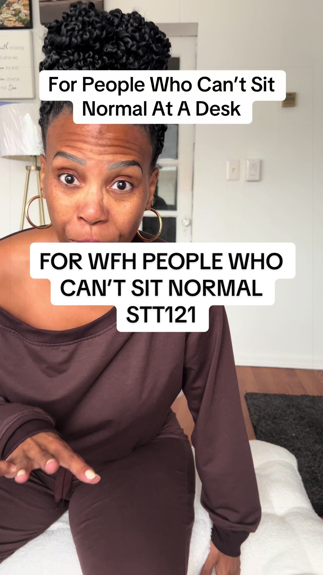 TikTok post by @thelo.edit for Raybee Furniture US. Caption reads: 5 comfy positions @Raybee Furniture US....