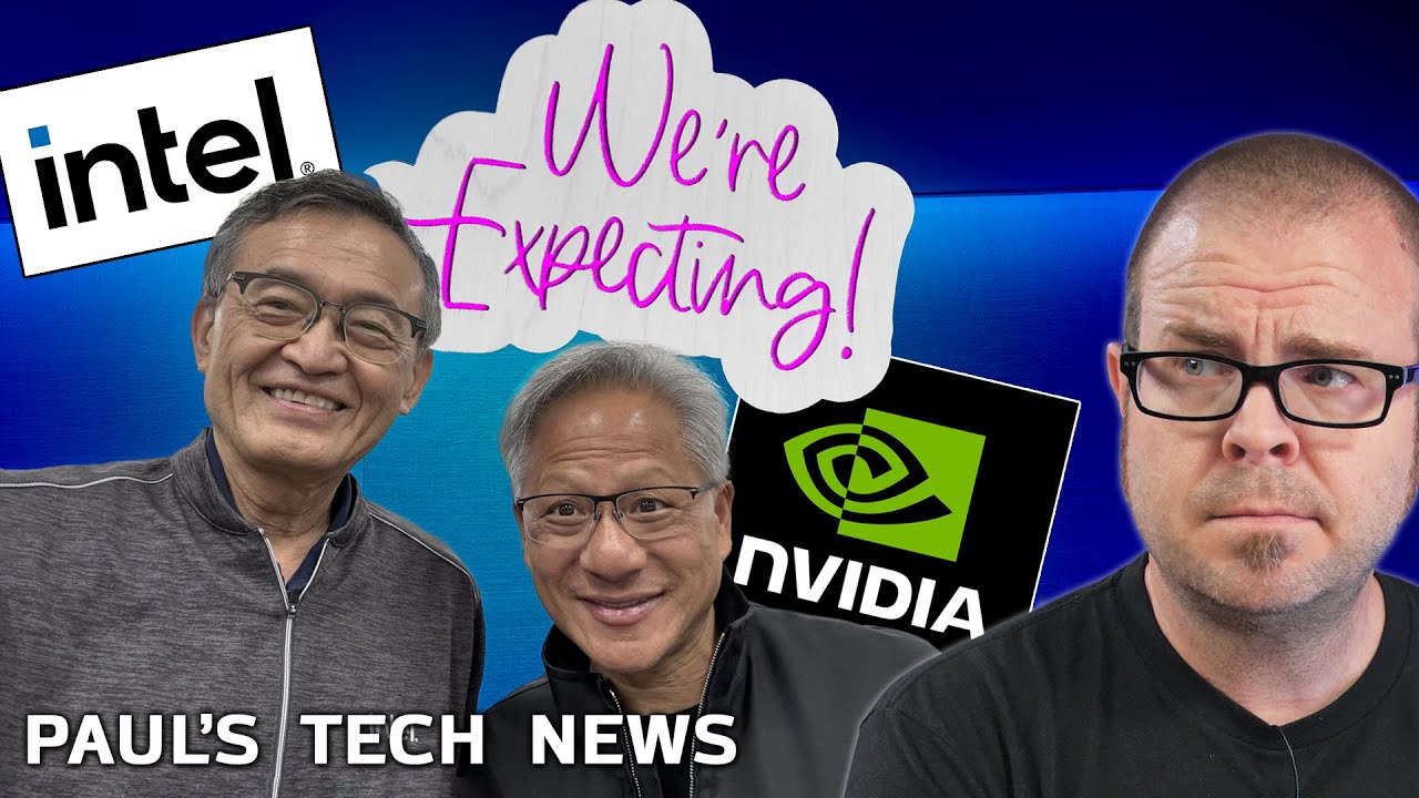 YouTube post by @paulshardware for IGN. Caption reads: Nvidia and Intel Have an Announcement... - Tech....