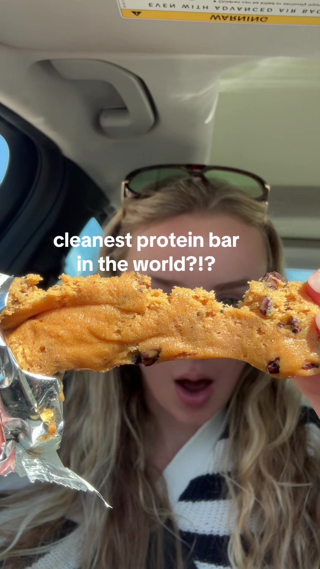 TikTok post by @kelseyyhoff for PRIMA Ancestral Protein Bar. Caption reads: [...] 🍪 SO GOOD, thank you 🫶 @PRIMA Ancestral....