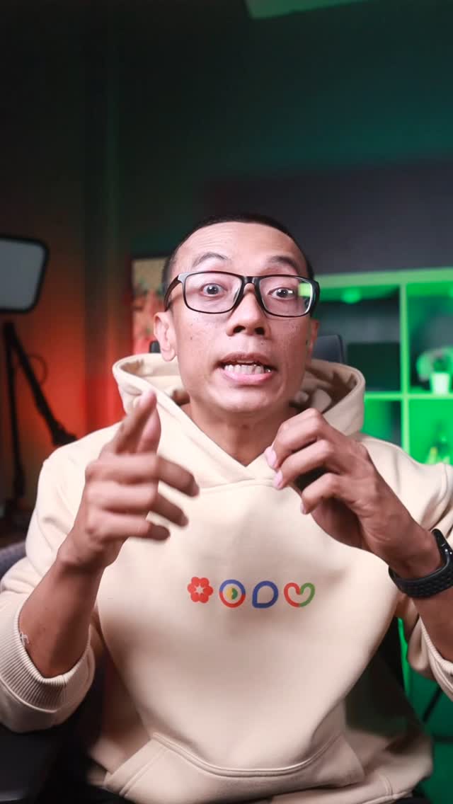 Instagram post by @sandhikagalih for Google. Caption reads: Bahas masa depan pendidikan dengan AI!✨

Suatu....