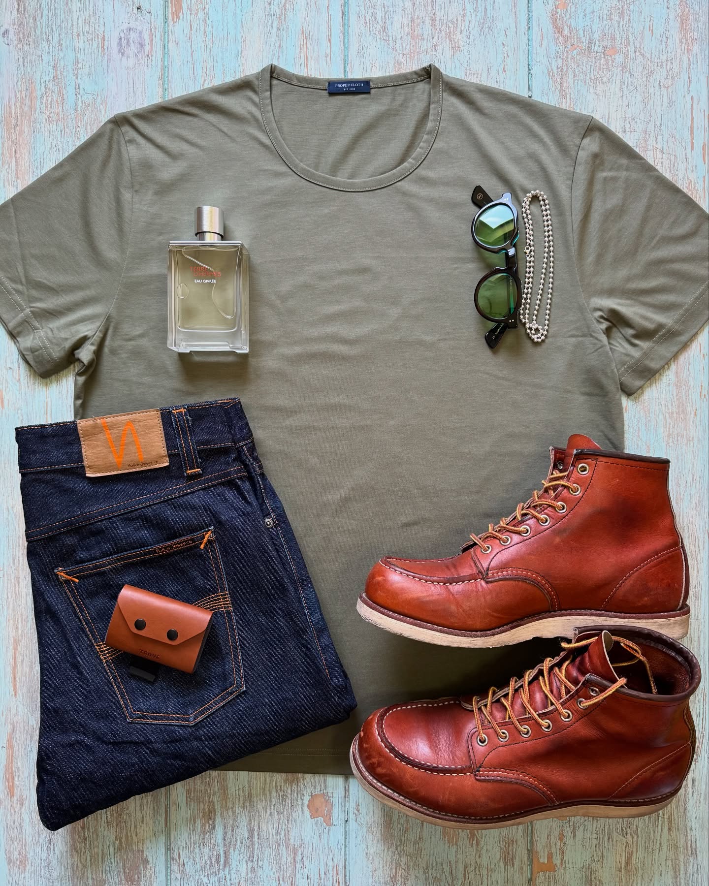Instagram post by @joey_sam_blue for Red Wing Heritage. Caption reads: Fit of the day: workwear style that’s perfect for....