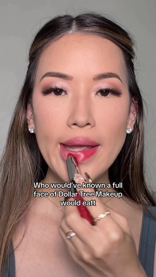 Instagram post by @mangomoniica for Dollar Tree. Caption reads: This full face was only $13🤭🤑 @dollartree....