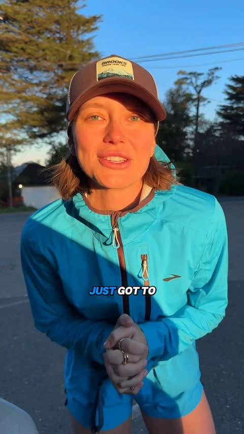 Instagram post by @laureise for Brooks Running. Caption reads: [...] by coffee and a pastry 🤝🤝🤝🤝....