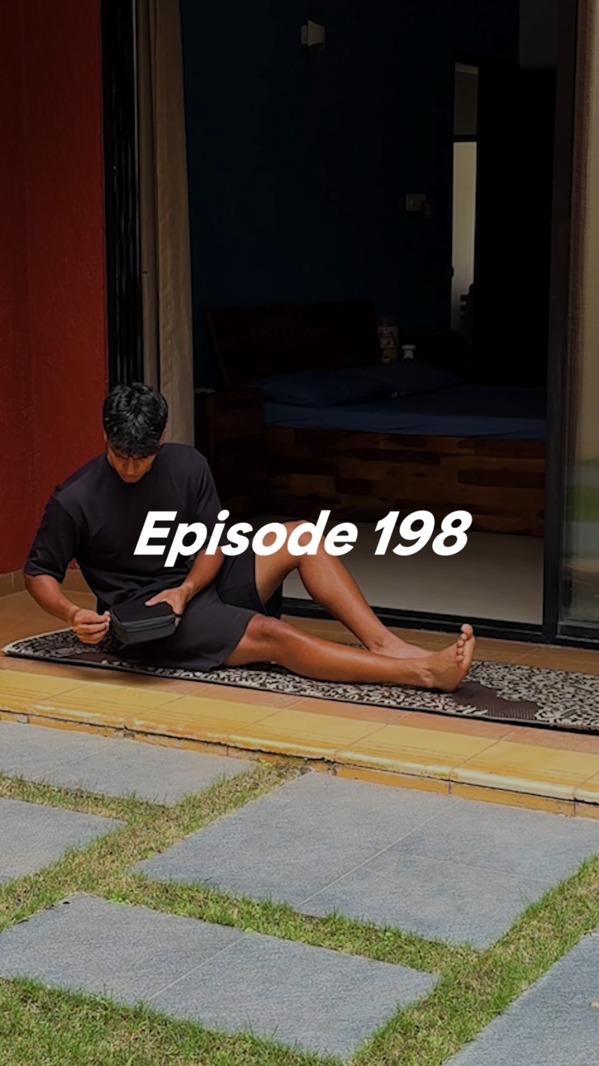 Instagram post by @aryansurendranath for Portronics. Caption reads: [...] Ep.198 

Off court recovery ke....