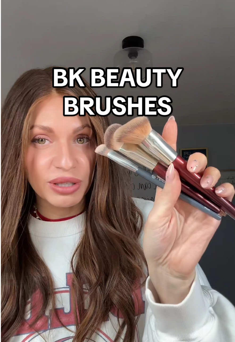 TikTok post by @cicihaskill for BK Beauty. Caption reads: [...] makeup brushes are now in a bundle!....