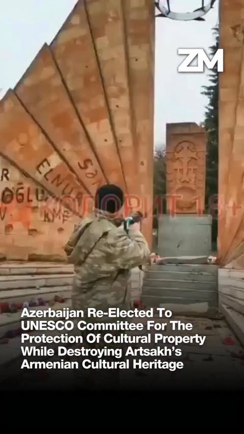Instagram post by @zartonkmedia for UNESCO. Caption reads: Azerbaijan Re-Elected To UNESCO Committee For The....