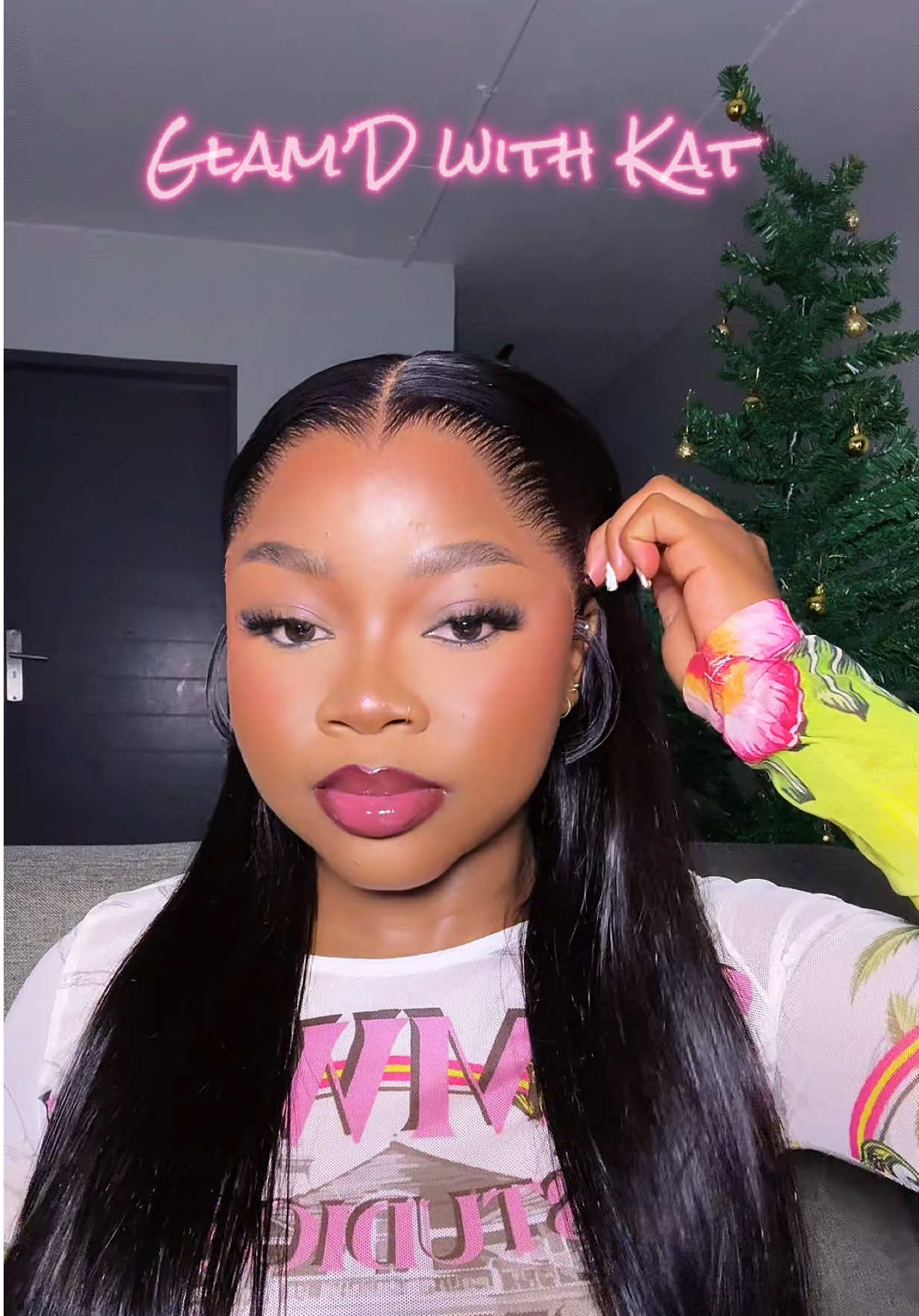 TikTok post by @katlegotsebiso_ for Juvia’s Place. Caption reads: ✨Welcome my new make up series✨ : Glam’d with Kat....