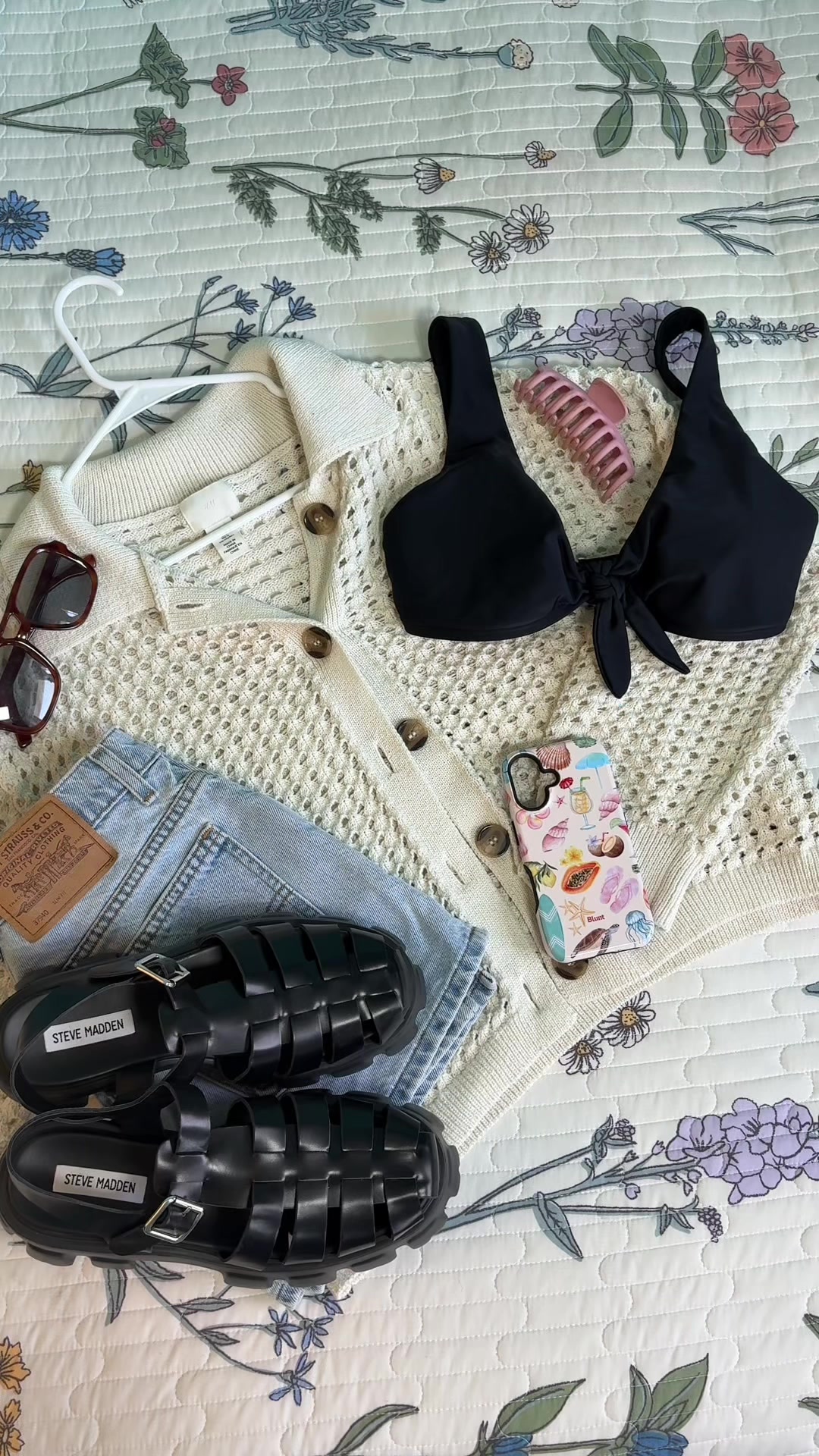 TikTok post by @johannataylor_ for Blunt Cases. Caption reads: I need to be on a beach ASAP - @Blunt Cases you....