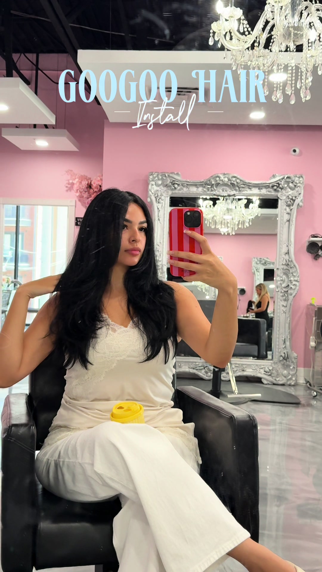 TikTok post by @withmarianaa for Googoo Hair. Caption reads: Let’s get some inches!! @GOO GOO #googoo #hair....