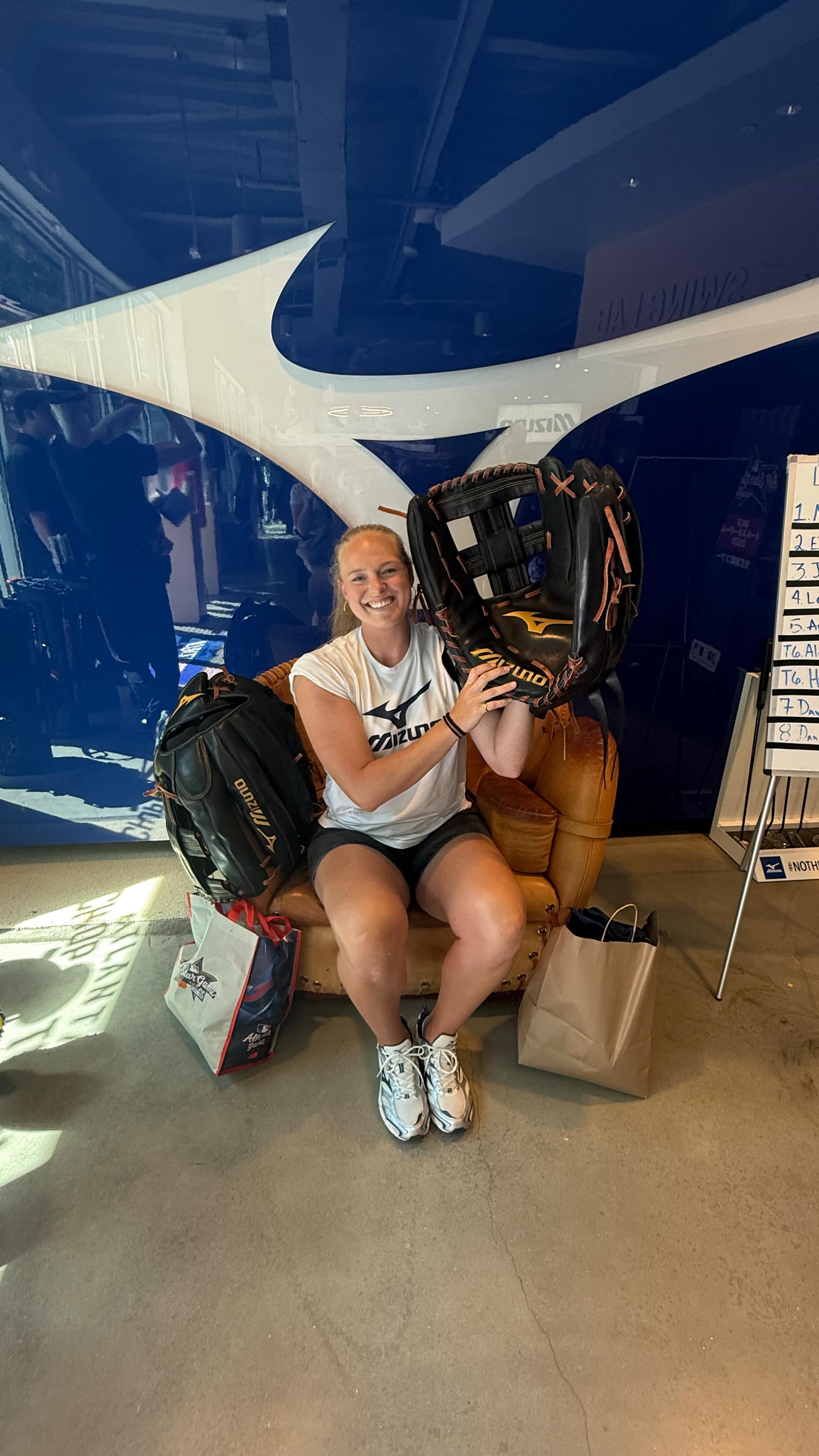 Instagram post by @kathrynboden for Mizuno USA. Caption reads: 2025 @MLB All-Star Week didn’t disappoint 🔥 

✅....