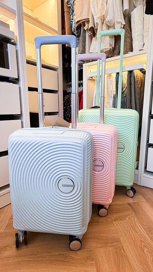 Instagram post by @ada_arthur_and_mummy for American Tourister. Caption reads: Ready to make some sweet memories with our new....