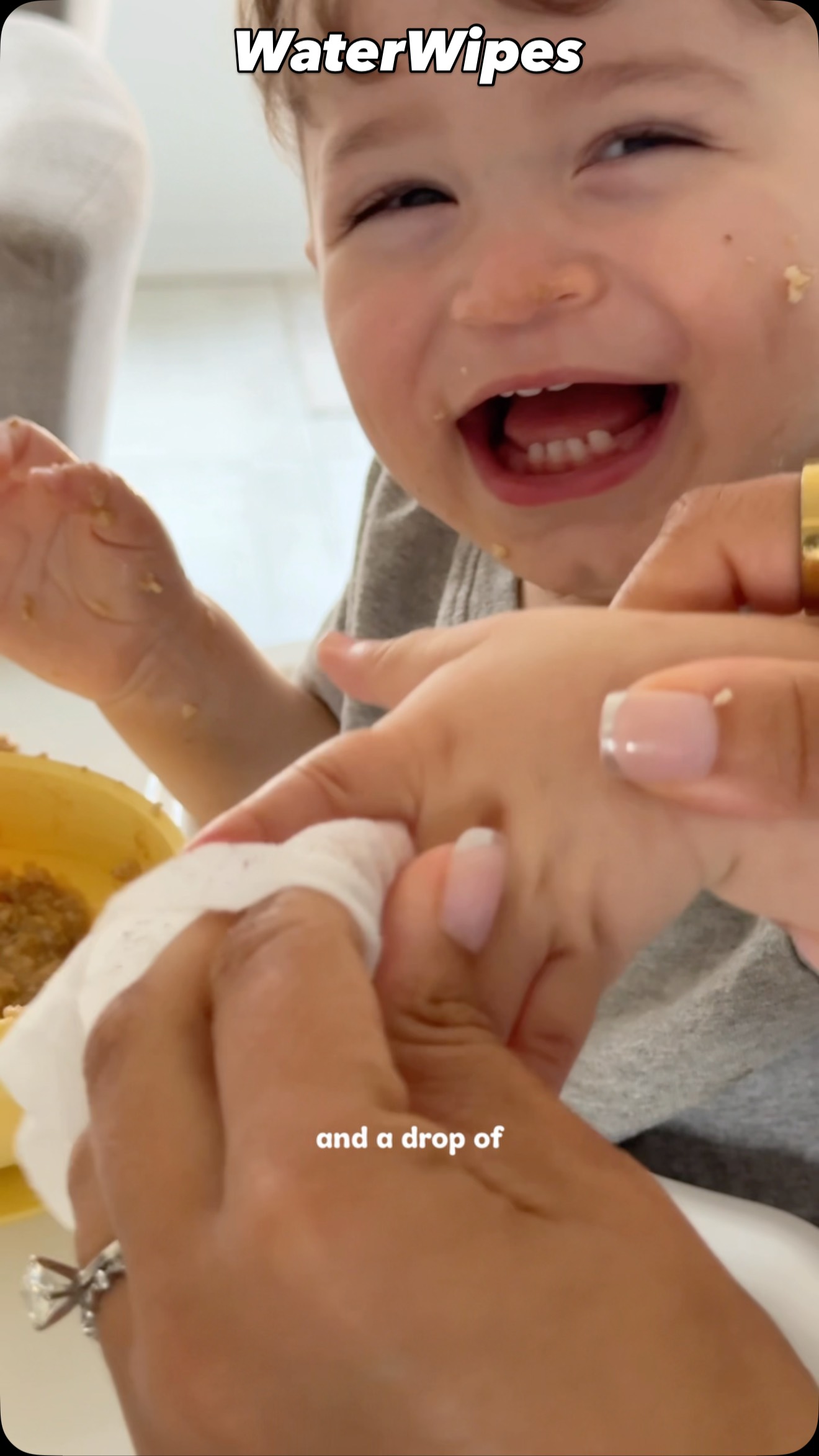 Instagram post by @ashleyymarie.ca for WaterWipes. Caption reads: Some days I’m the CEO of snack distribution. Other....