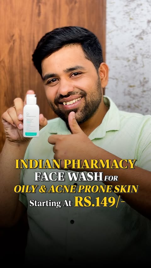 Instagram post by an influencer for Dermatouch. Caption reads: [...] yeh zaroor share karein 👇💛 Dermatouch....