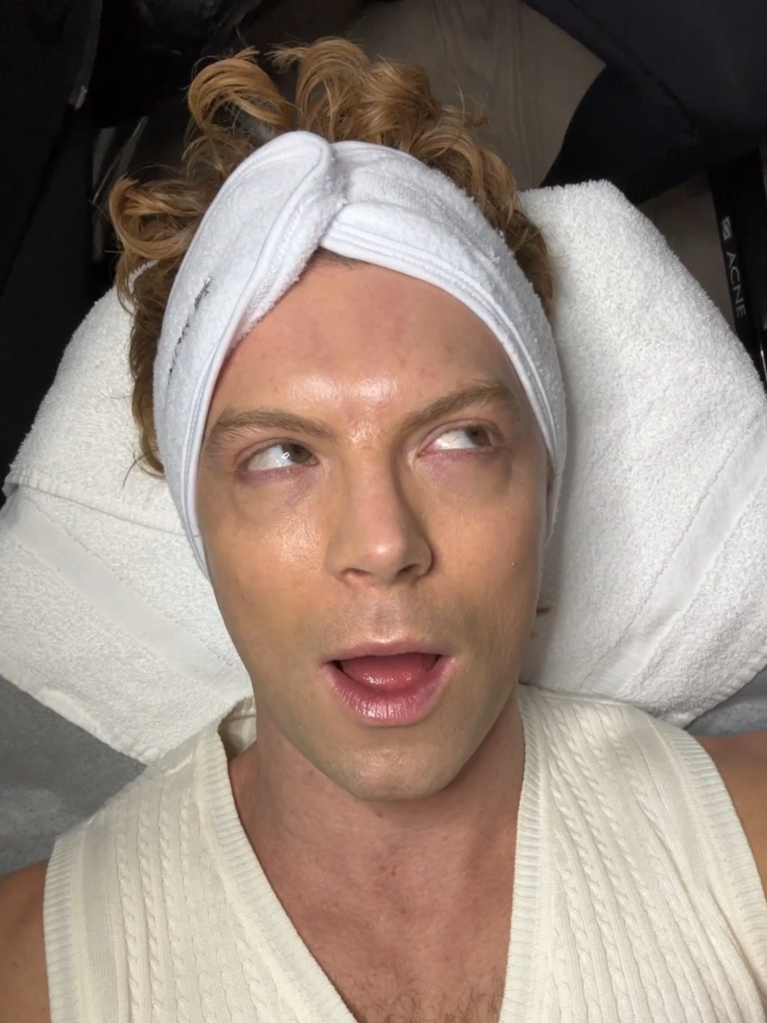 TikTok post by @michaelseater for SkinCeuticals. Caption reads: [...] Facial reboot w/ nicole @beautybarclinics....