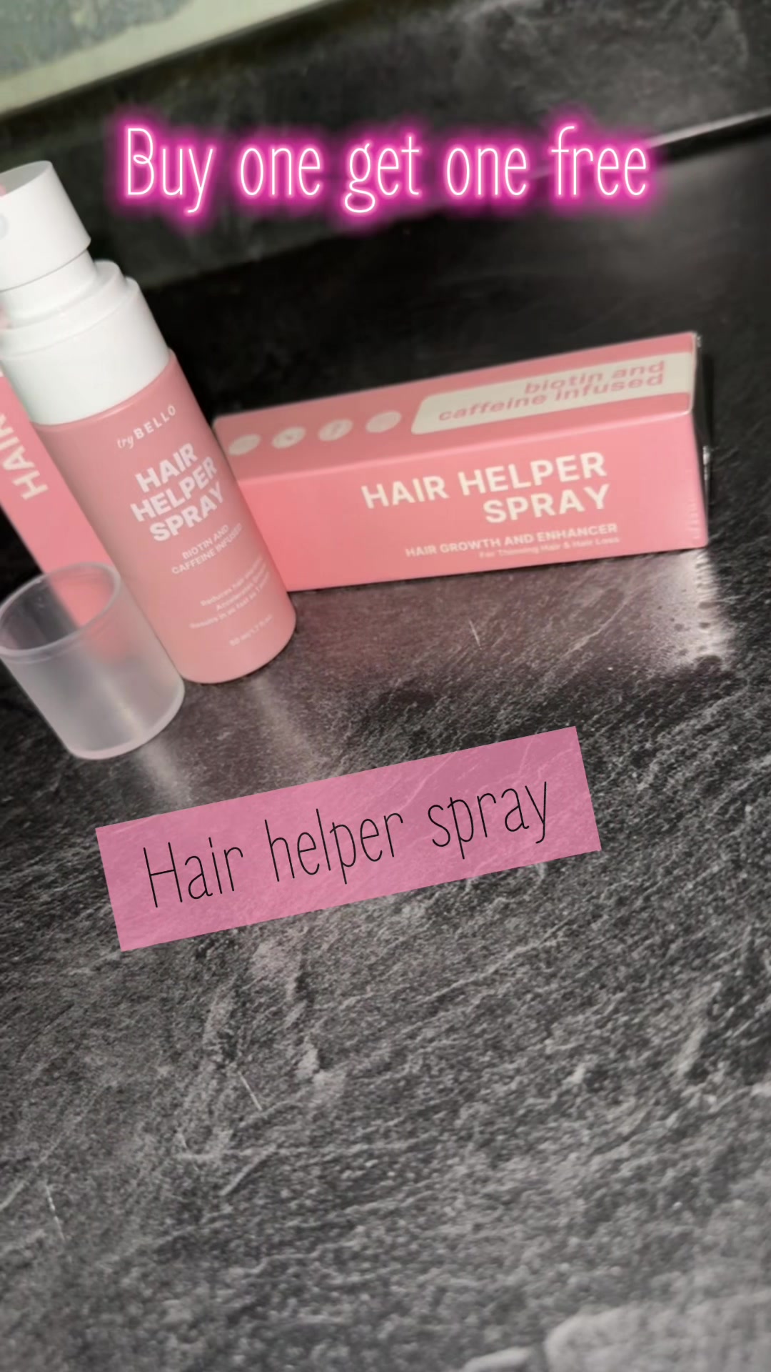 TikTok post by @stephaniebay21 for TryBello Hair. Caption reads: It smells like baby powder 🤣💕@TryBello Hair....