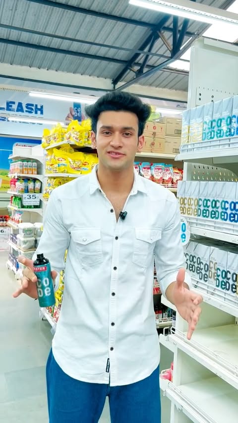 Instagram post by @arhamkotharii for CODE Grooming. Caption reads: Tried this during a random shopping run… and now....