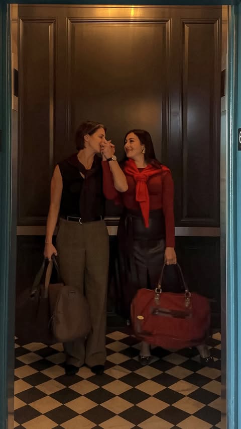 Instagram post by @ladyandthegentlewoman for Marriott Bonvoy. Caption reads: We came back to Palm Springs to kick off our....