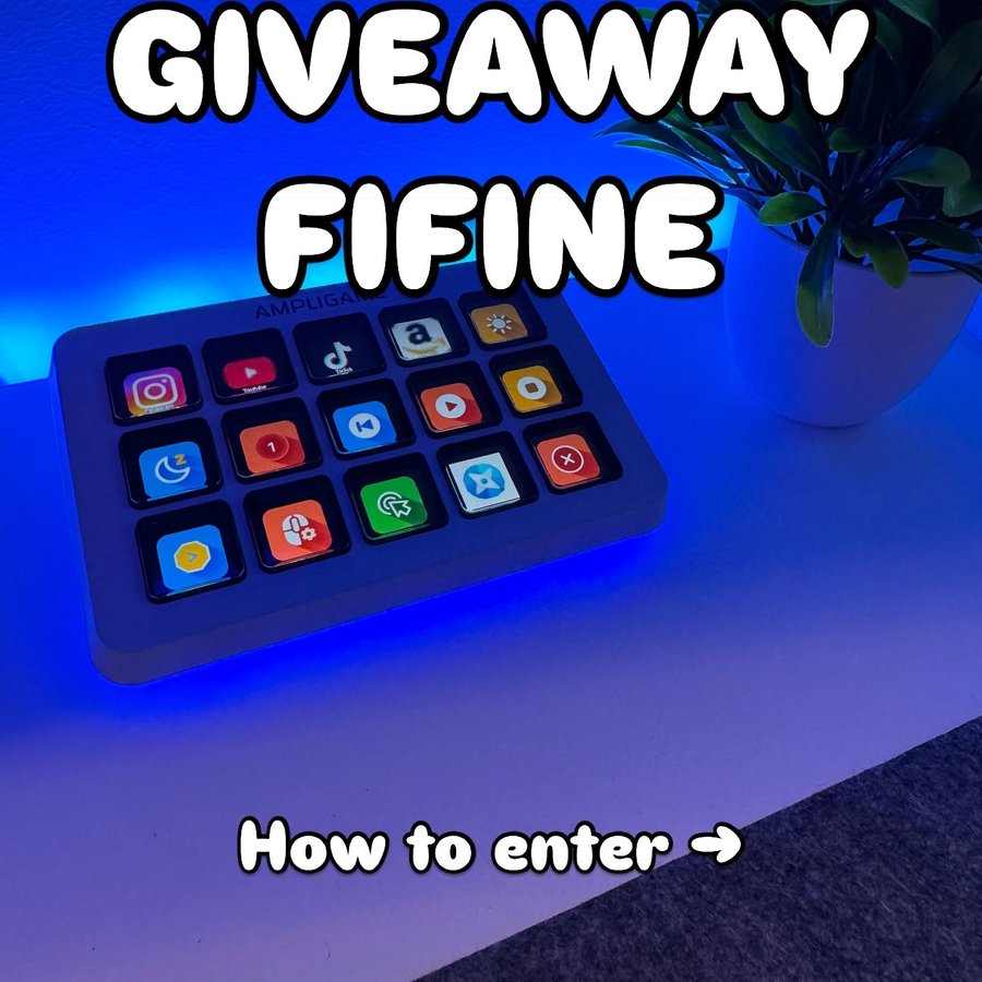 Instagram post by @goosg.gaming for FIFINE Microphone. Caption reads: [...] ‼️ I recently reached 1.5K and....