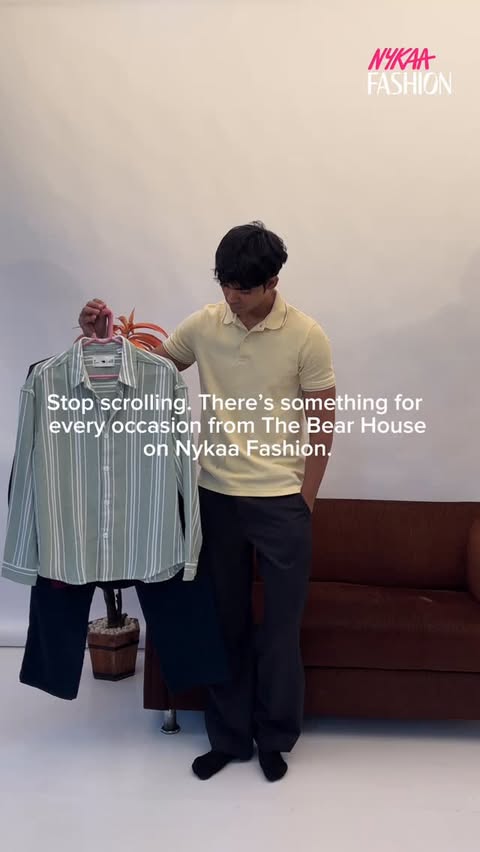 Instagram post by @dipeshkumarr_.01 for Nykaa Fashion. Caption reads: [...] @bearhouseindia 🌟

Available on....