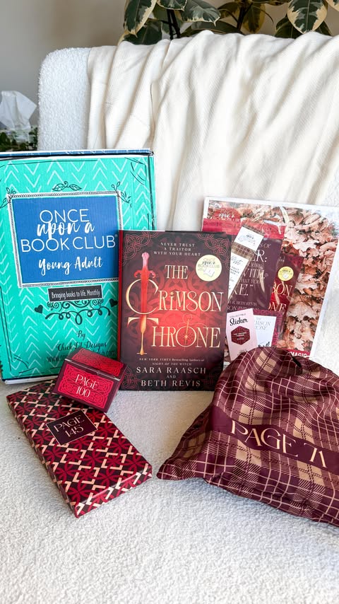 Instagram post by @emilyisoverbooked for Once Upon A Book Club. Caption reads: [...] it’s like to open a box from Once Upon a....