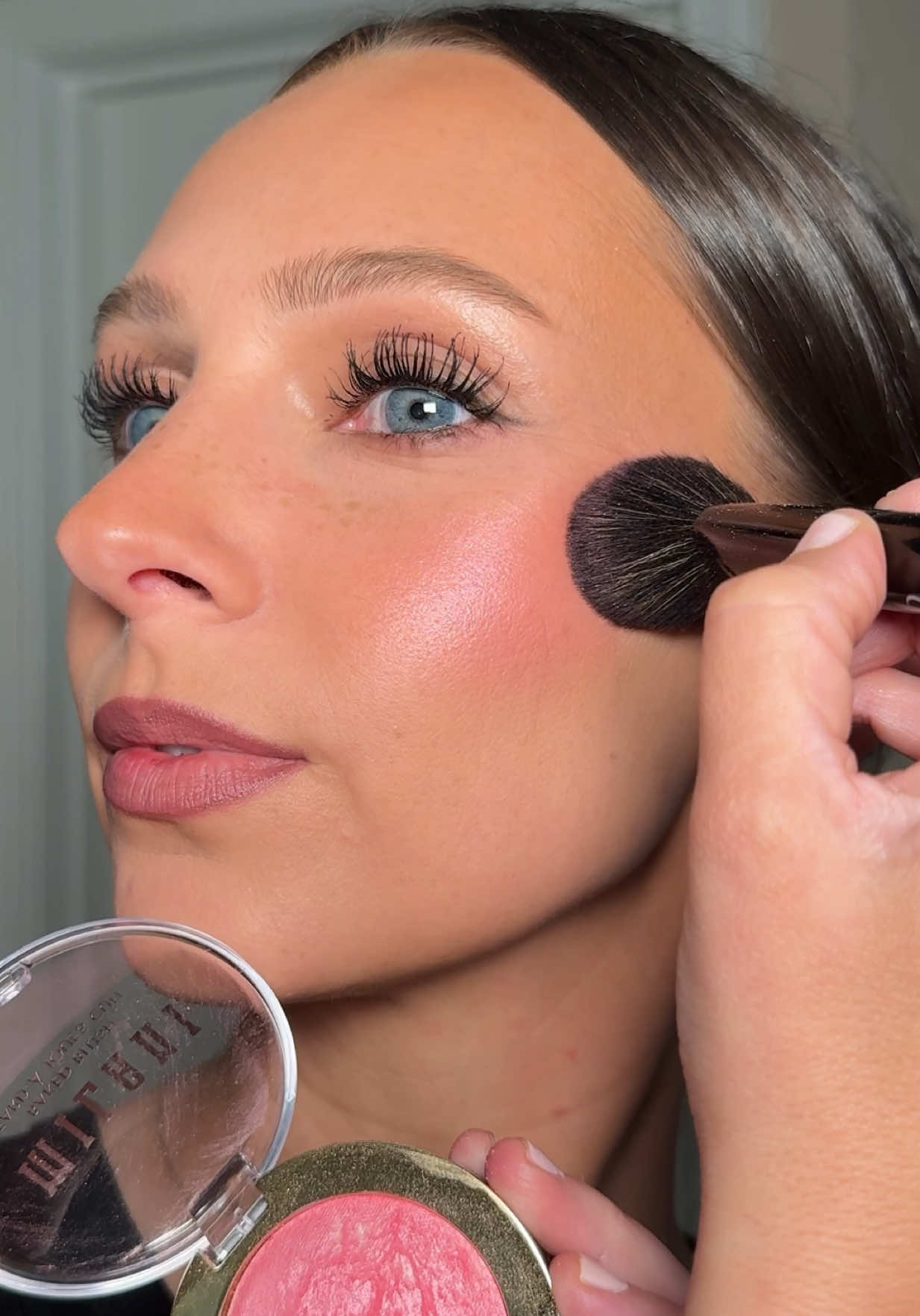 TikTok post by @emxclark for Milani Cosmetics. Caption reads: If you know you know…. @Milani Cosmetics baked....