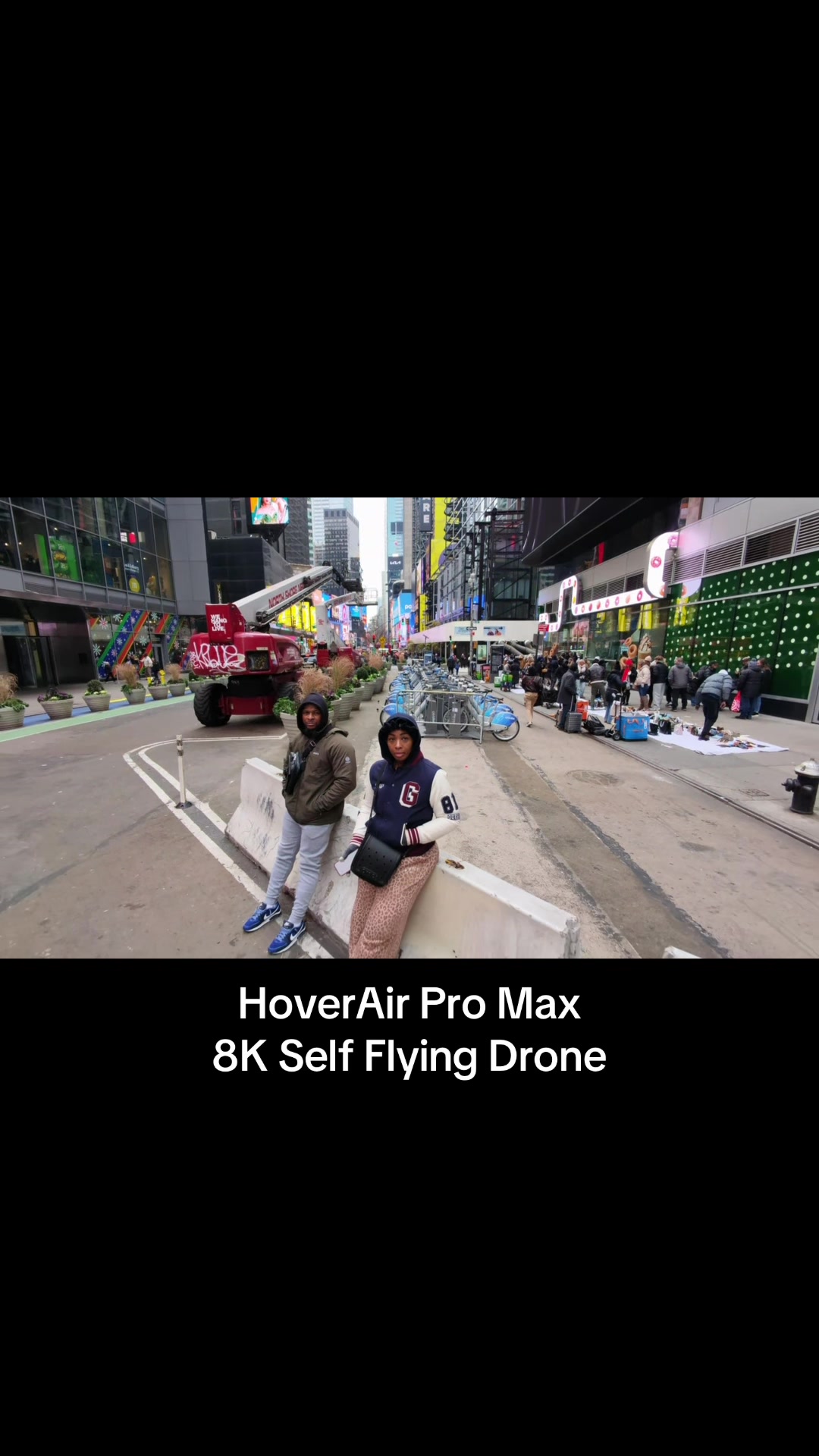 TikTok post by @diamondsnatch23 for HOVERAir. Caption reads: @HOVERAir Official #drone #minidrone [...].