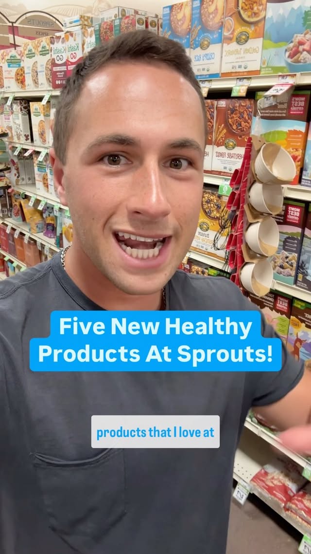 Instagram post by @healthwithhunter for Kiki Milk. Caption reads: Five new healthy products at @sprouts:

1.....