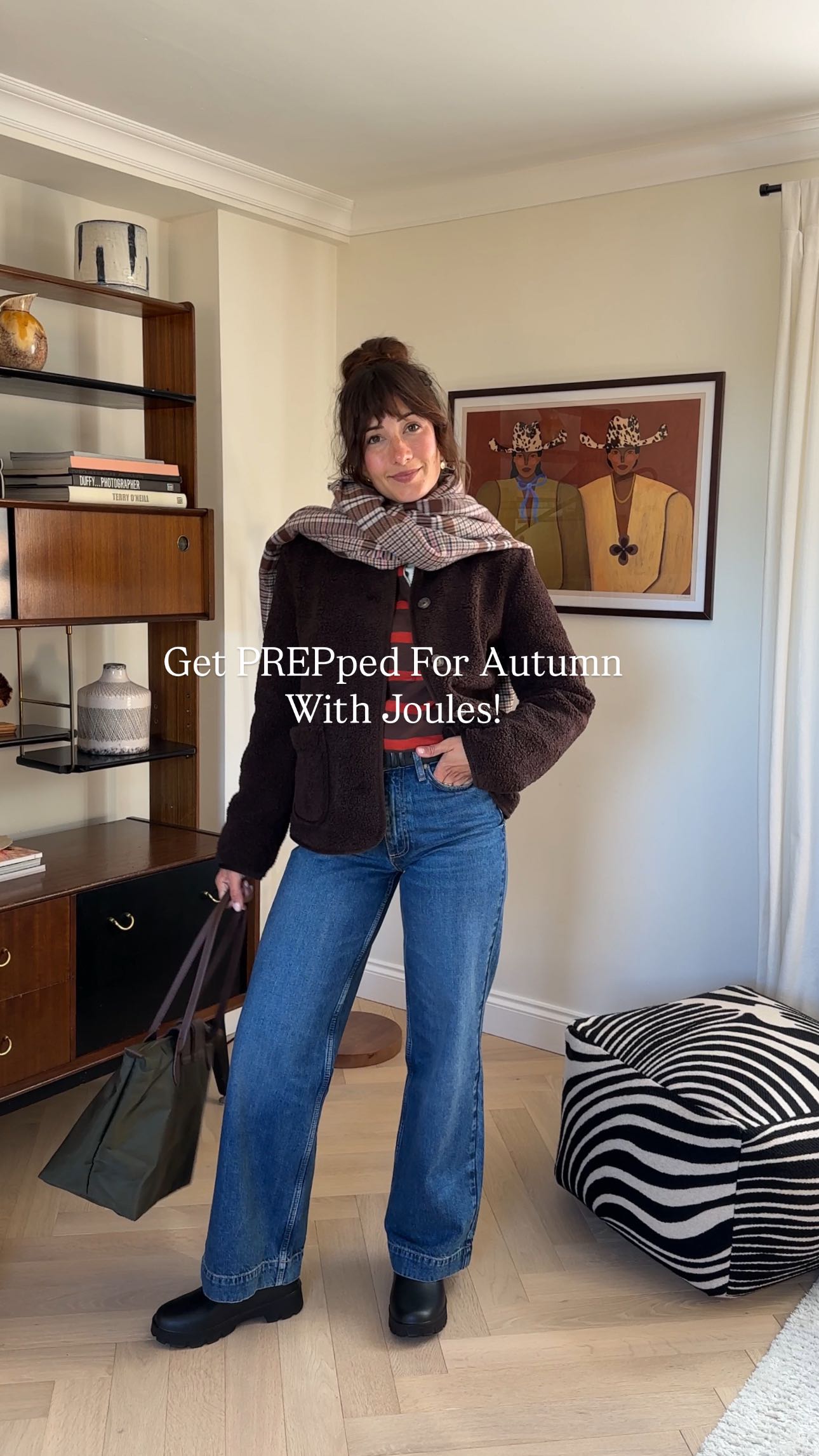 Instagram post by @rosieannbutcher for Joules. Caption reads: ad|  4 Autumn outfit ideas with @joules - Get....