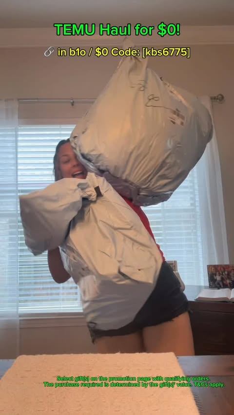 Instagram post by @dannybabyyy_ for Temu. Caption reads: [...] yet?? I got all these ITEMS for $0 on TEMU....