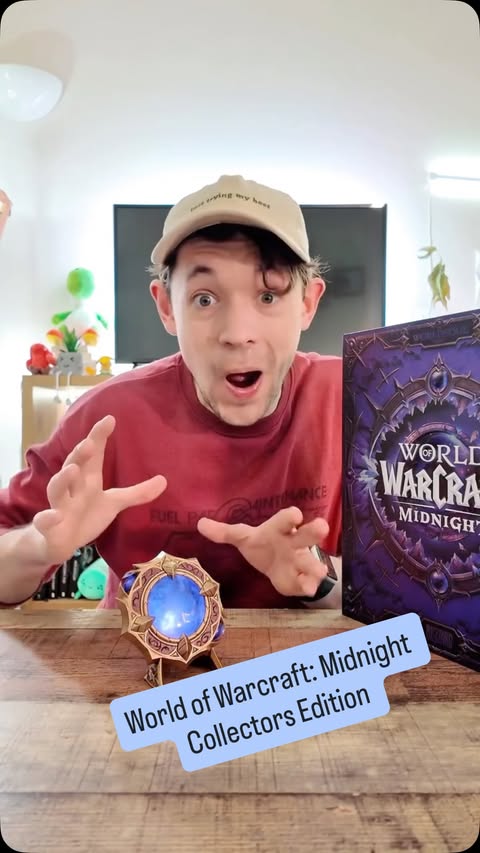 Instagram post by @mrlewisblogsgaming for Blizzard Entertainment. Caption reads: It’s just so pretty! Unboxing the World of....