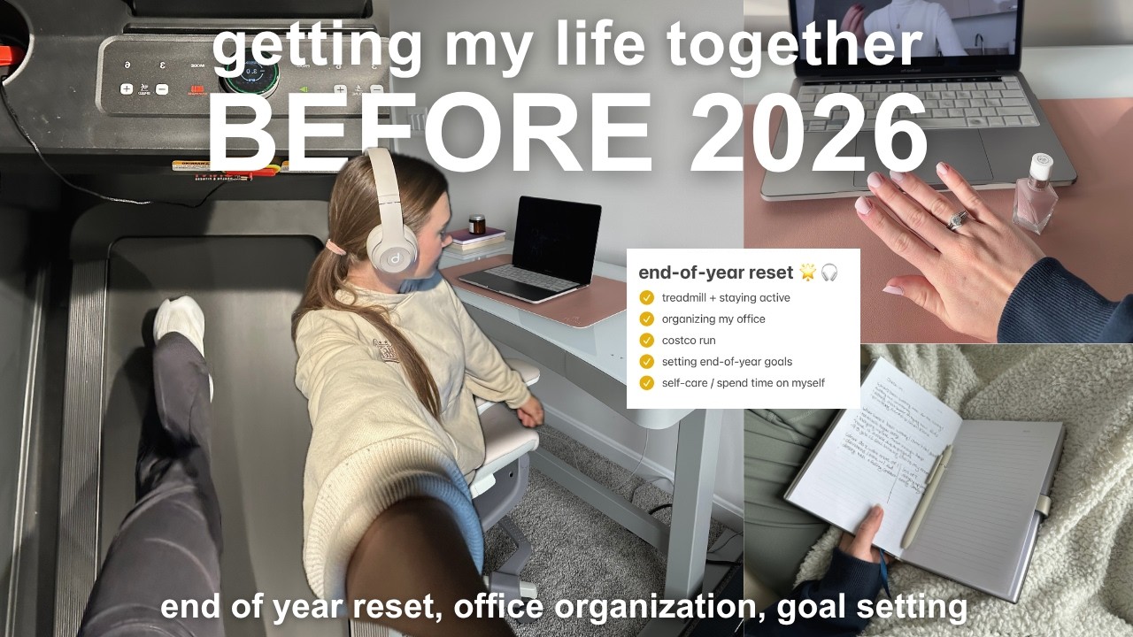YouTube post by @rebekahjoy for Ultrahuman. Caption reads: getting my LIFE TOGETHER before 2026 | end-of-year....