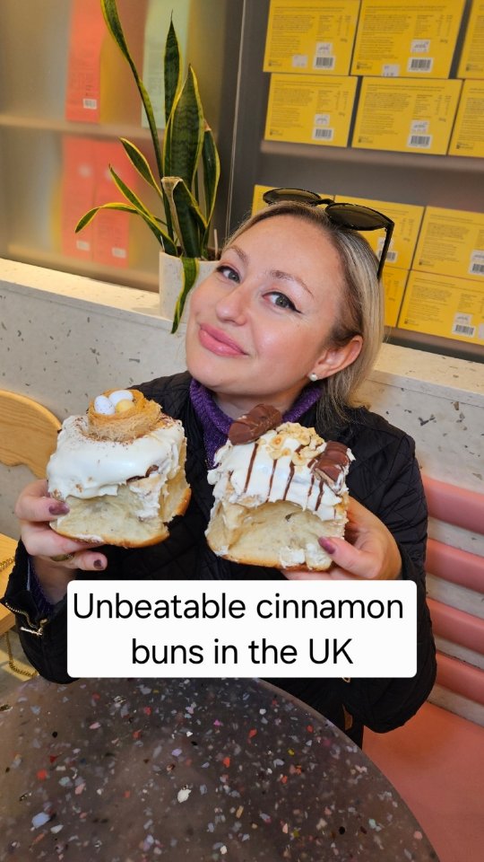Instagram post by @what.ann.cooks.and.eats for Selfridges. Caption reads: Cinnamon buns the size of your head! 🤯

This is a....