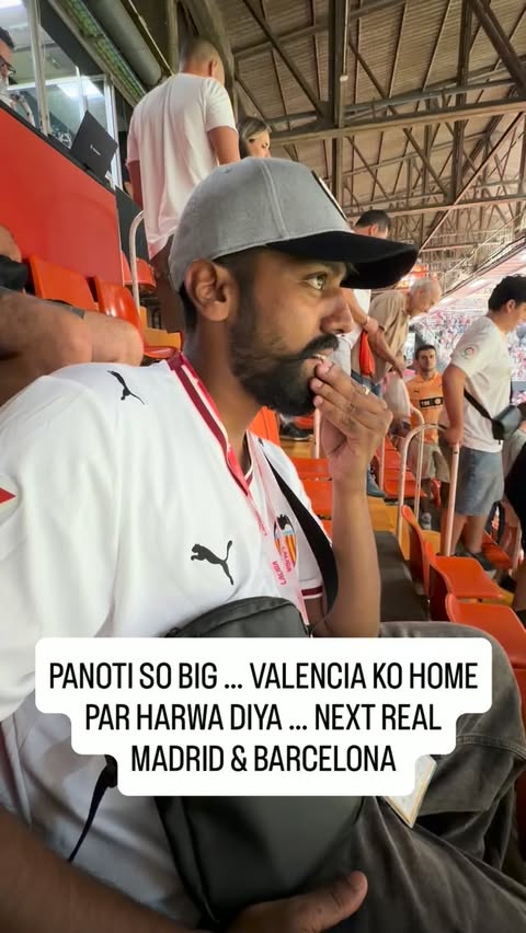 Instagram post by @divyansh_siuu for FanCode. Caption reads: Sorry @valenciacf ❤️.. thank you @laliga @fancode....