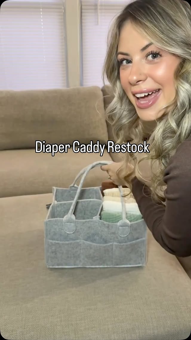 Instagram post by @shamelesslystephanie for Hello Bello. Caption reads: Let’s restock my diaper caddy! Hello Bello has....