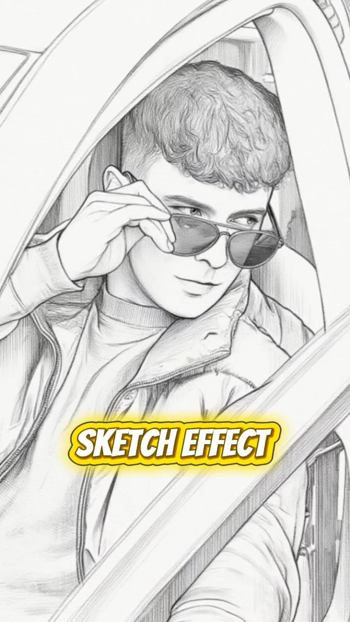 Instagram post by @chris_creates.7 for VivaVideo. Caption reads: AD*| Amazing SKETCH EFFECT -  @vivavideoapp....