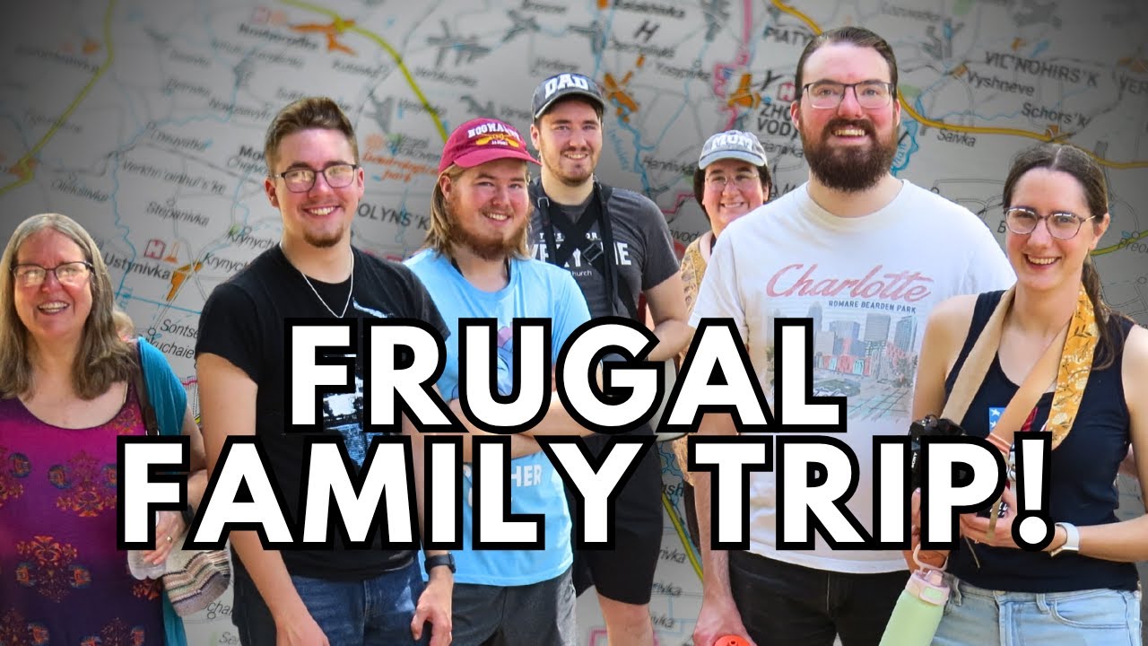YouTube post by @UndertheMedian for Fetch. Caption reads: How to Plan a Frugal Family Vacation for Eight....