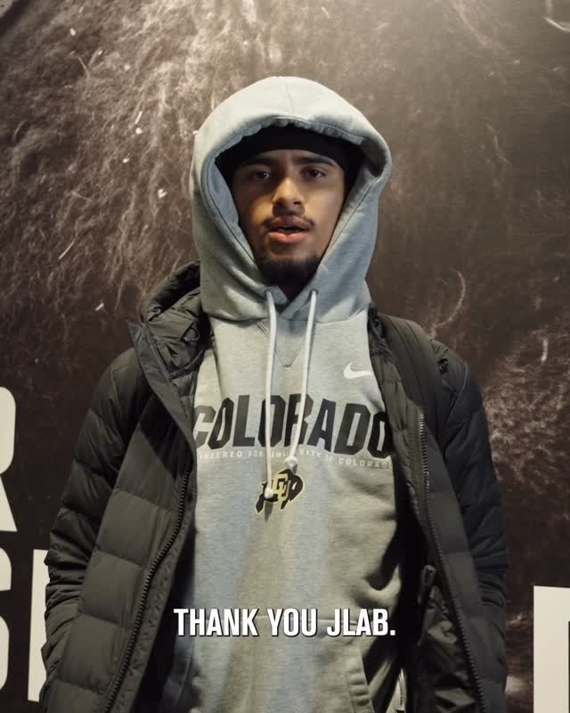 Instagram post by @cubuffsfootball for JLab. Caption reads: @julianlewis10 got the crew right 🎧

#GoBuffs |....