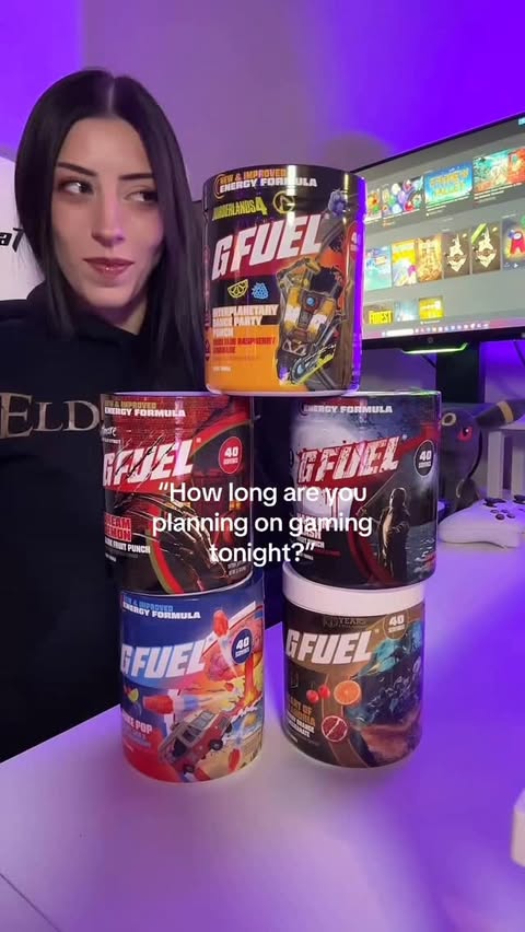 Instagram post by @rikkichuu for G FUEL. Caption reads: [...] is just a joke plz don’t overdo it....