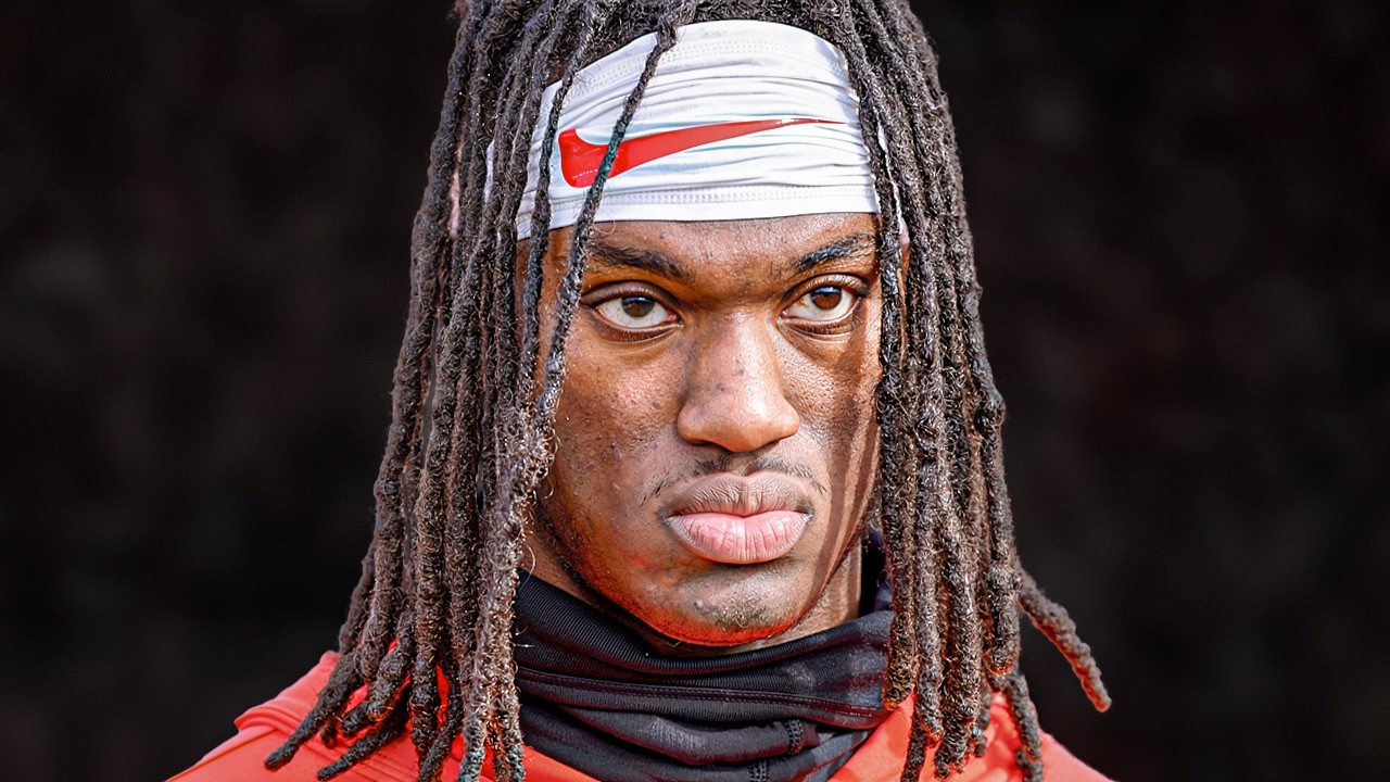 YouTube post by @Mikerophone for PrizePicks. Caption reads: The Marvin Harrison Jr Situation is a Disaster.