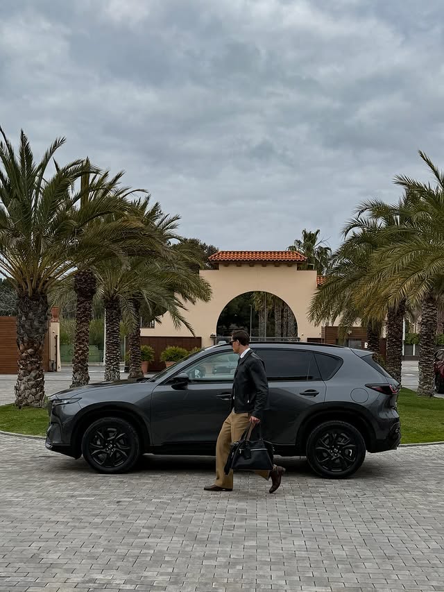 Instagram post by an influencer for Mazda Deutschland. Caption reads: took the new CX-5 out for a drive. @mazda_de ad.