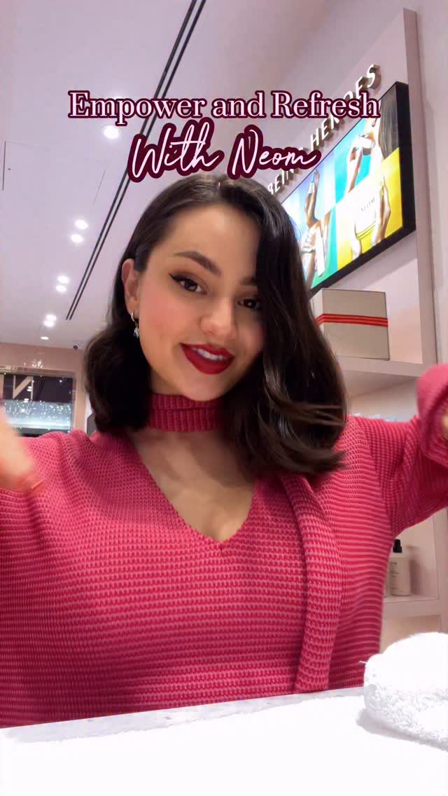 Instagram post by @missdeedeecerise for Neom Wellbeing. Caption reads: 📍Milestone moment for my small business 😍

I’m....