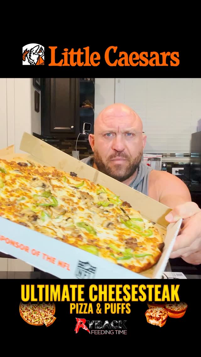 Instagram post by @rybacktv for Little Caesars. Caption reads: This week’s Feeding Time is going live at 10 a.m.....