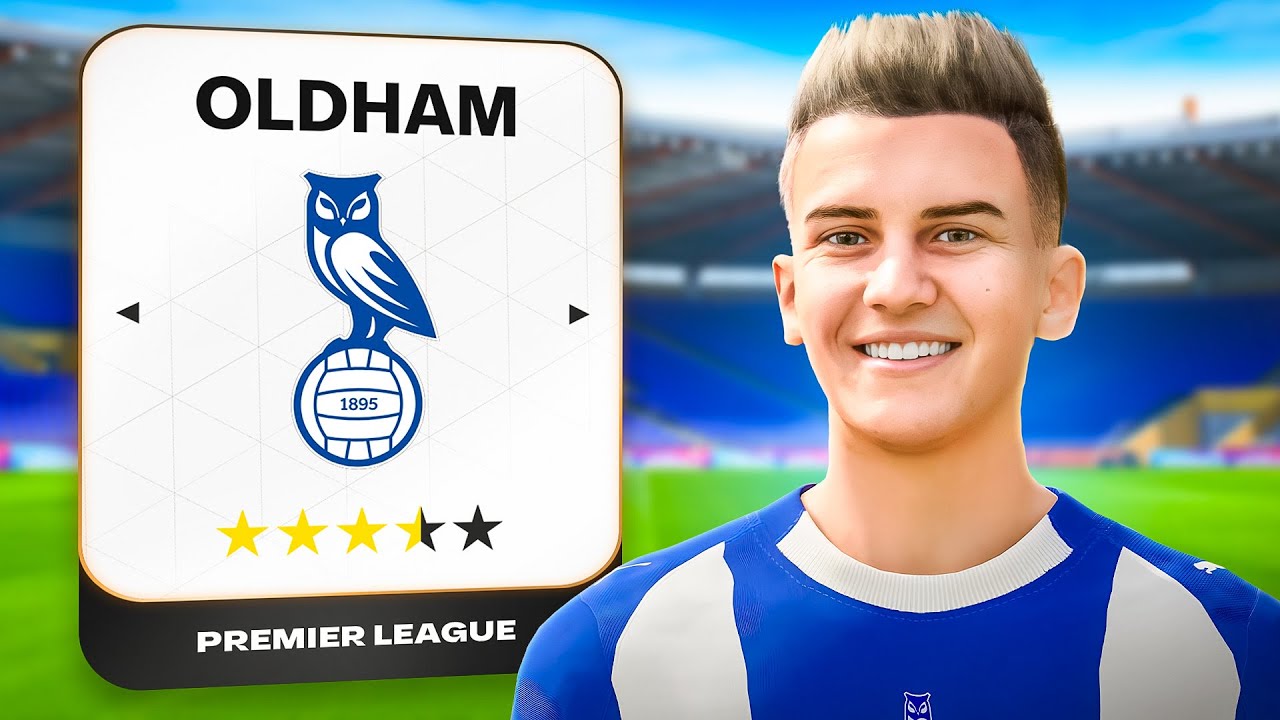 YouTube post by @Barfieboy for MANSCAPED. Caption reads: FC 26 OLDHAM - #7 TWO UP TOP.