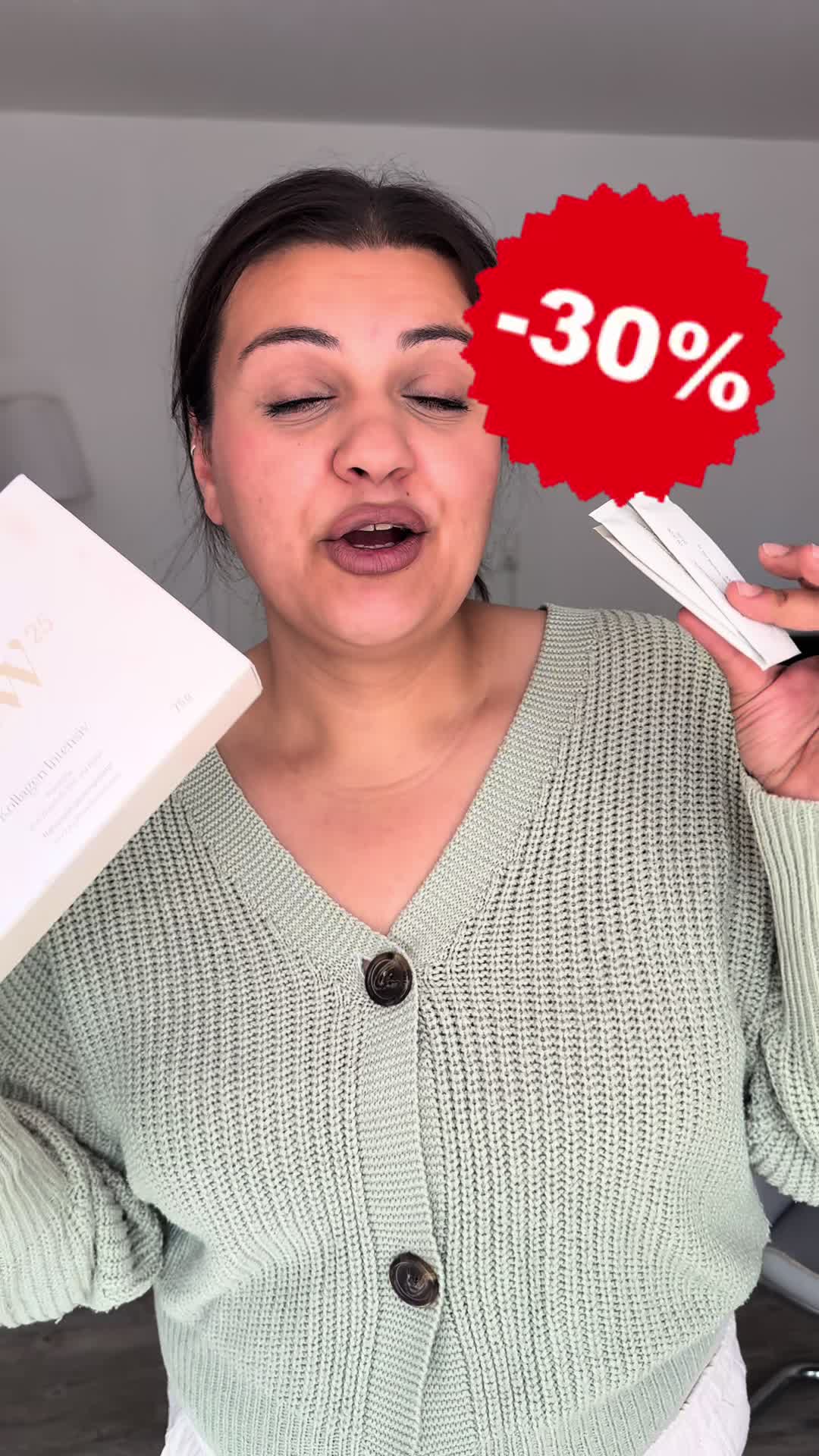 TikTok post by @janina.atm for Glow25. Caption reads: Glow25 so günstig wie noch nie ! #proaging [...].
