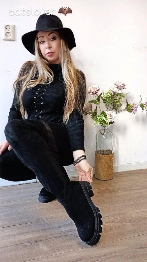 Instagram post by @batslover for Onlymaker. Caption reads: [...] boots I couldn't wait for package from....