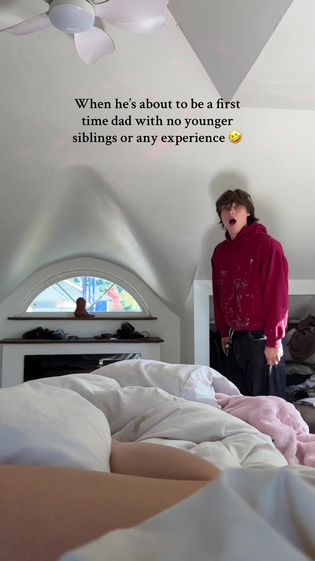 TikTok post by @shehatesmyjokes for Coterie. Caption reads: Hahah first time dad things 😭😭😂😂😂 @Coterie.