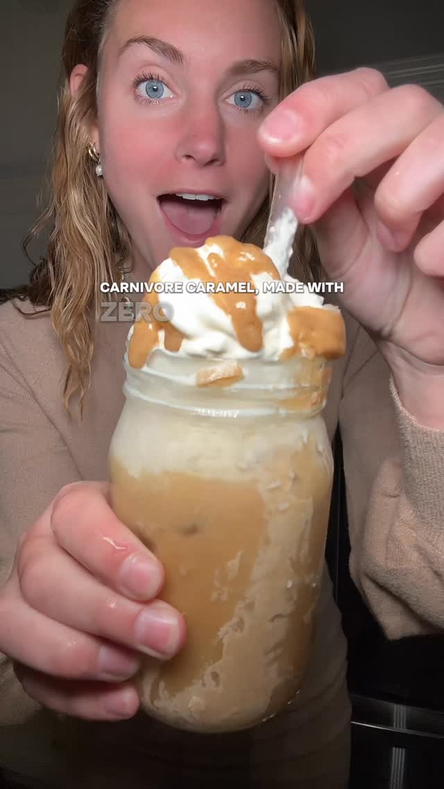 Instagram post by @misssmeat for Equip Foods. Caption reads: comment CARAMEL and I’ll send you recipe via DMs....